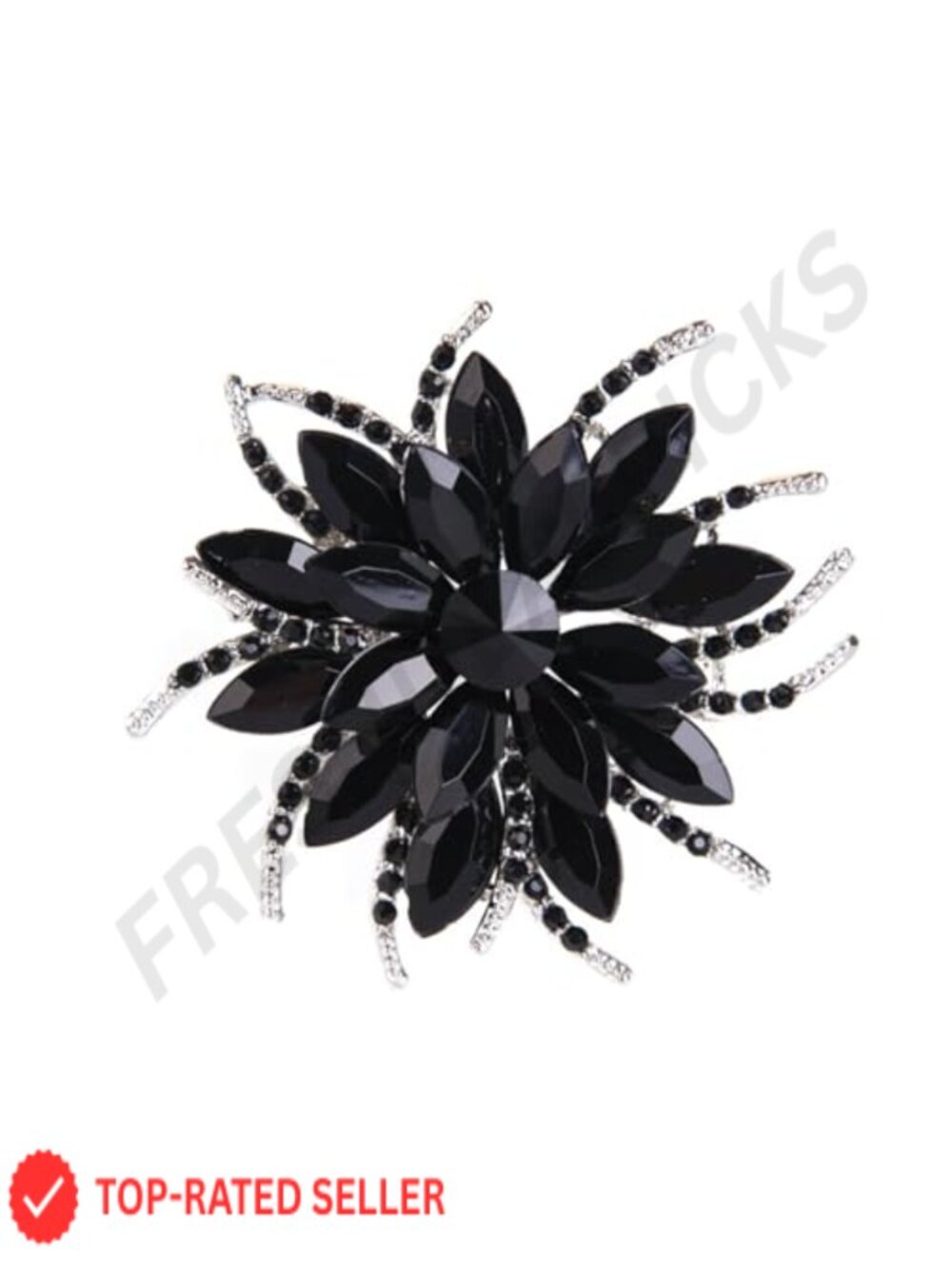 Rhinestone Sunflower Brooch Pin Crystal Flower Brooch for Clothes Hats Bags